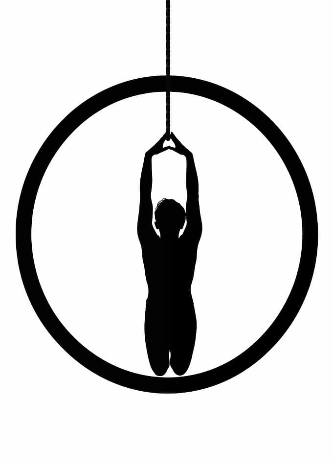 Aerial Gymnast Silhouette