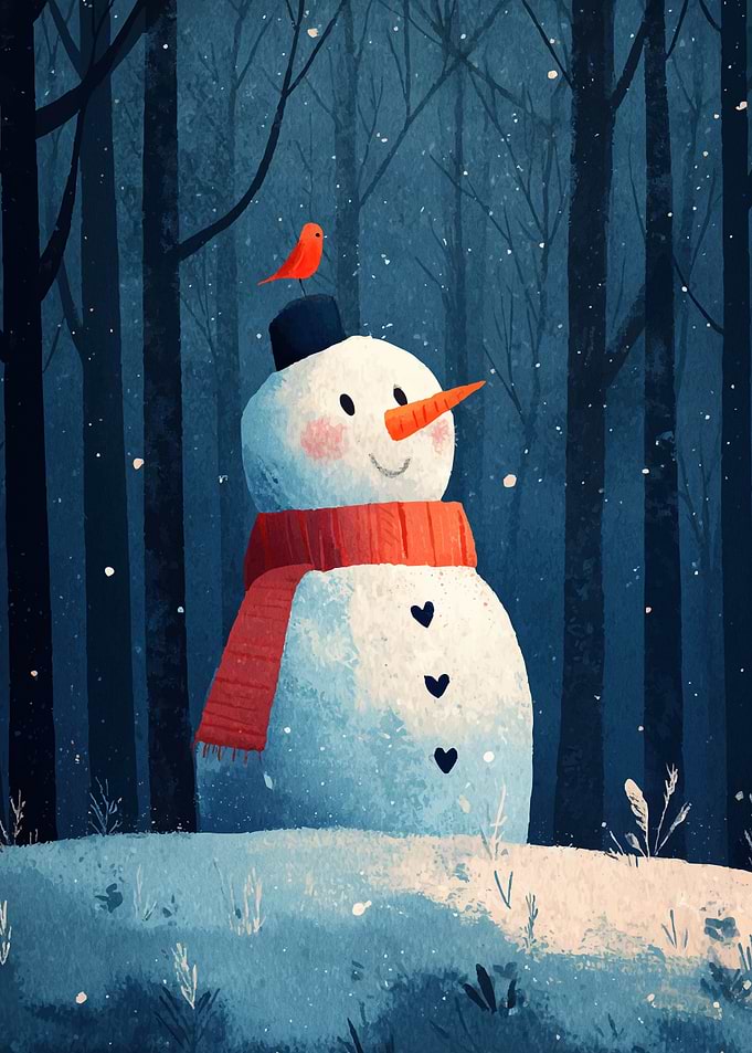 Snowman Forest Bird