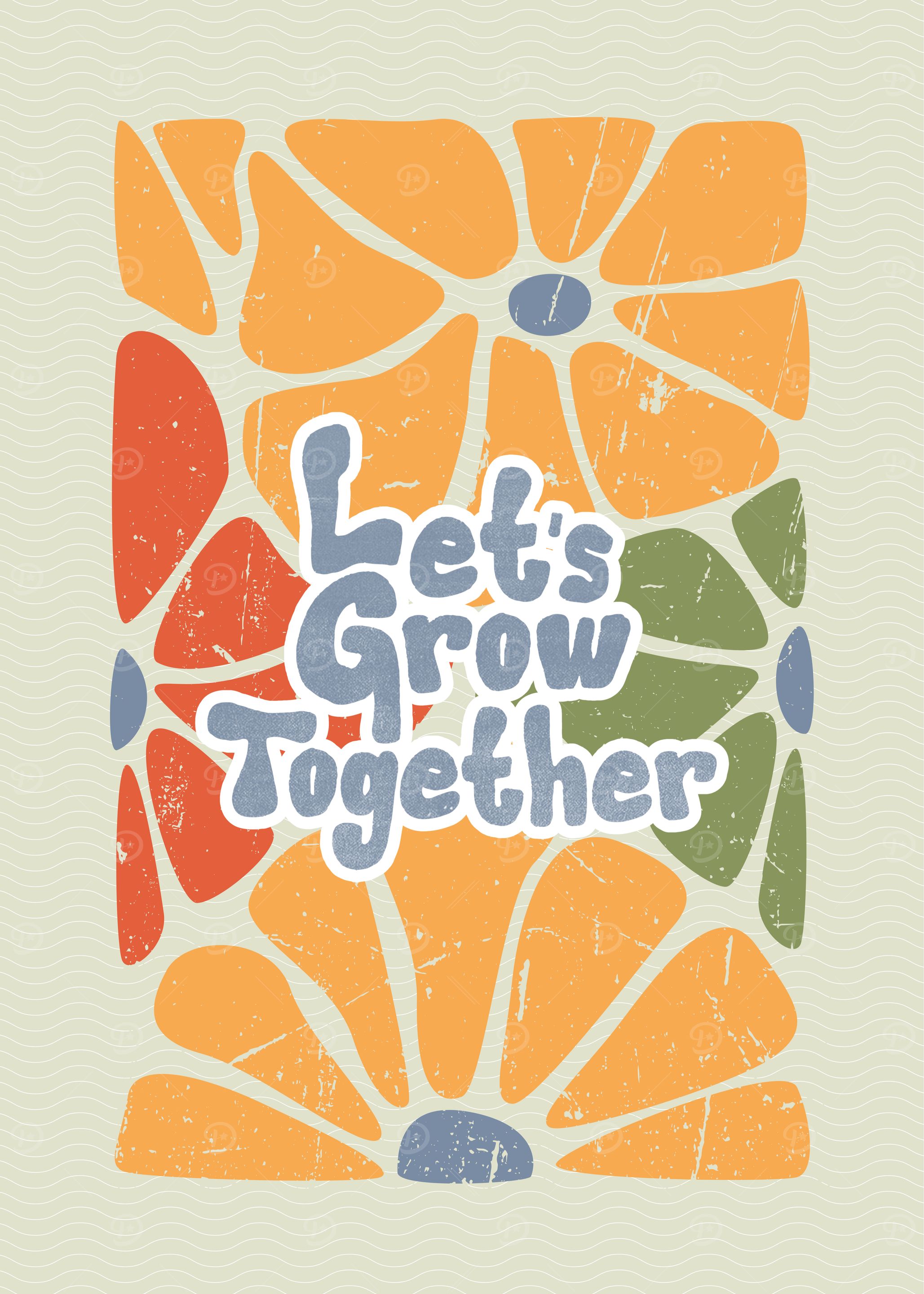 Let's Grow Together Floral Art