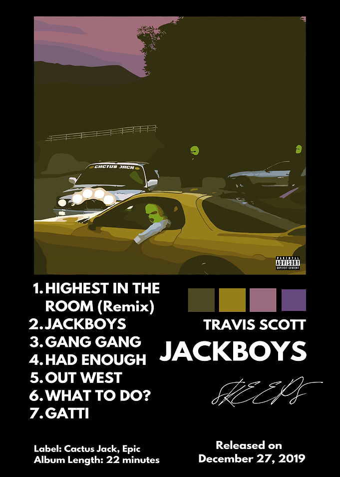 travis scott JACKBOYS Album Cover Art