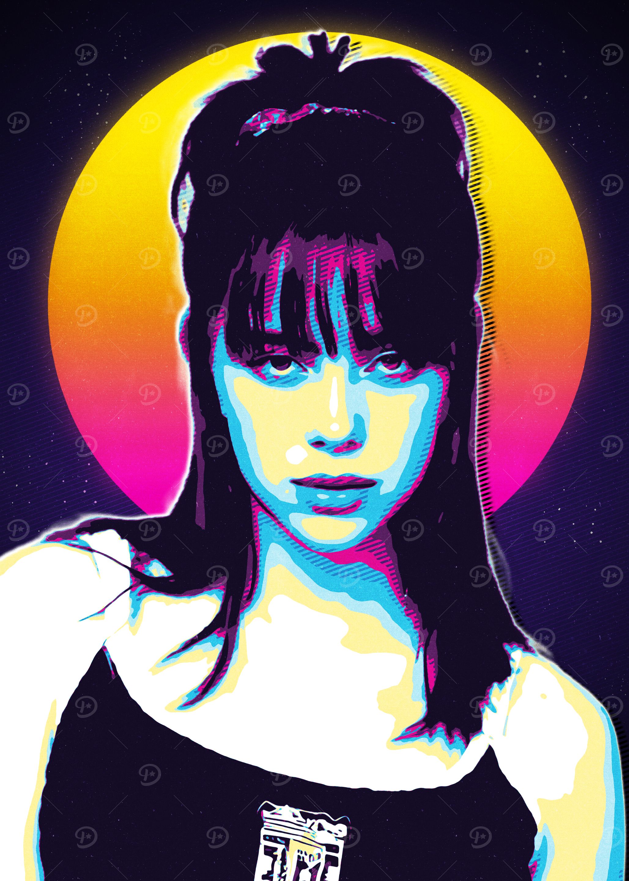 Billie Eilish Retro Portrait