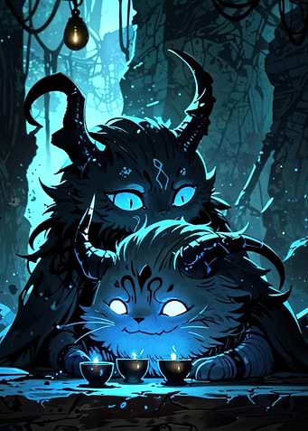 Mystical Cats Horns