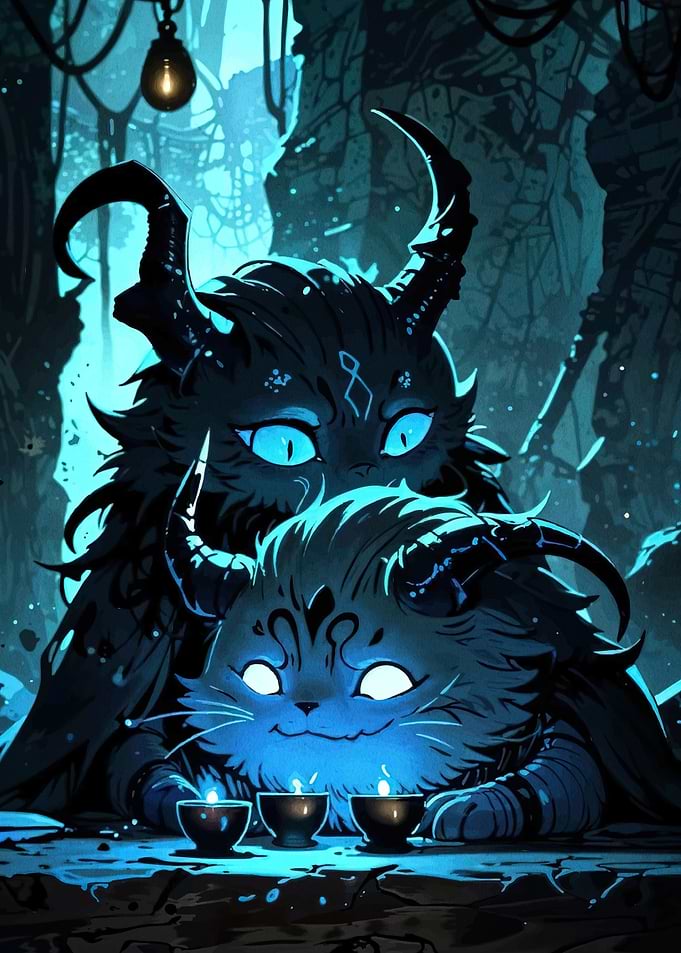 Mystical Cats Horns