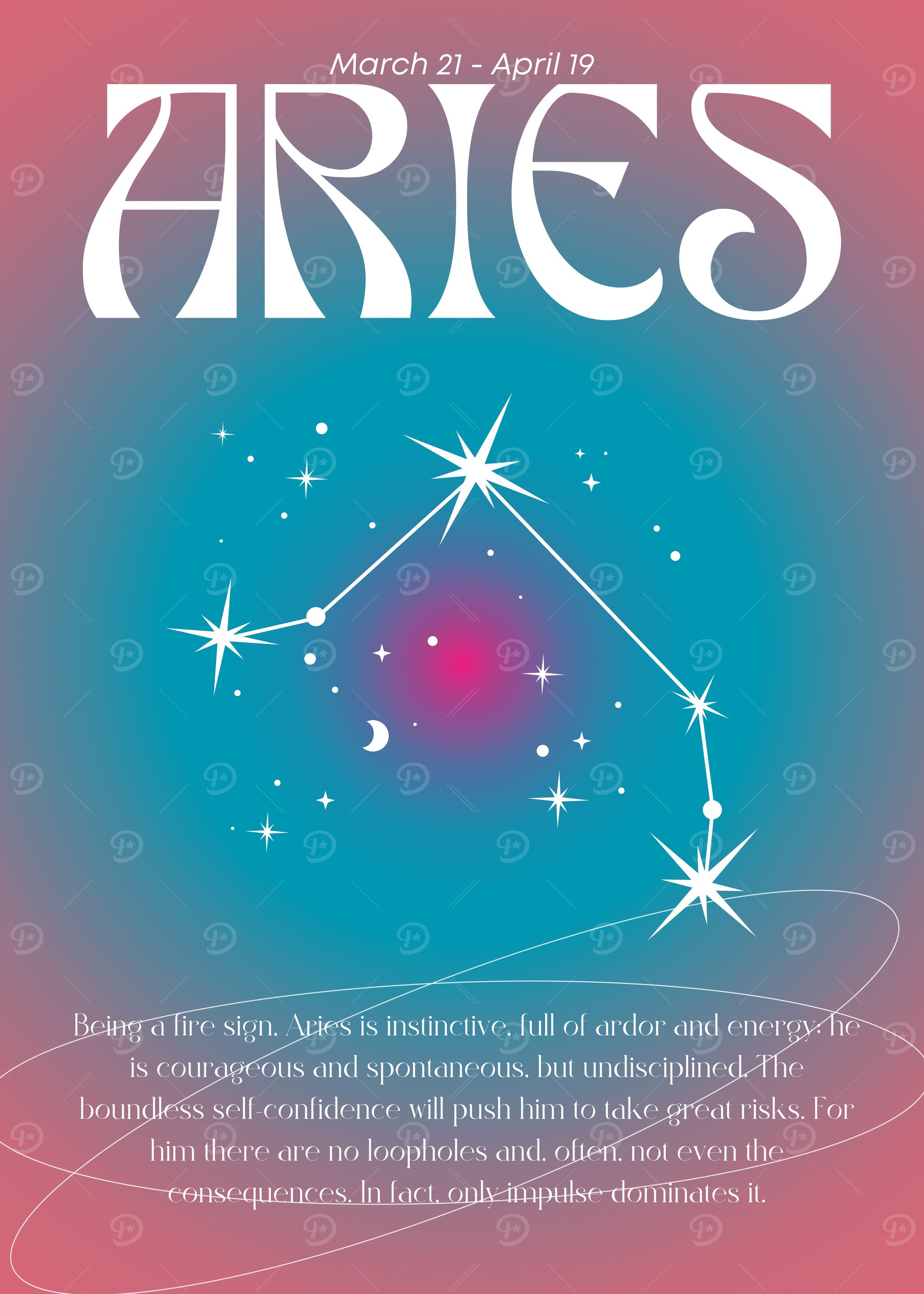 Aries Zodiac Sign Art