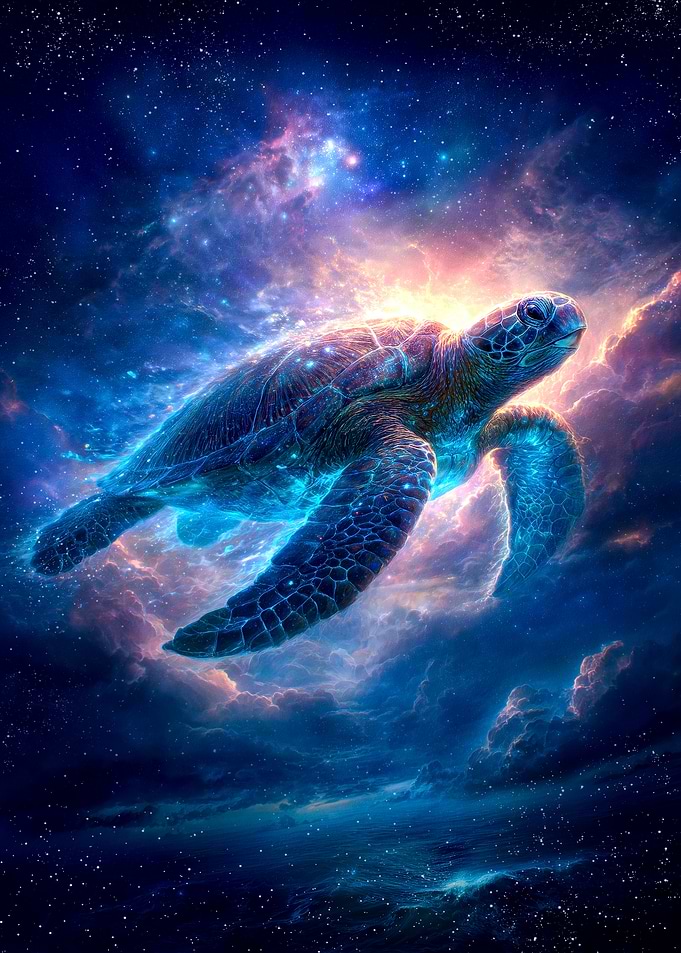 Cosmic Turtle in Nebula