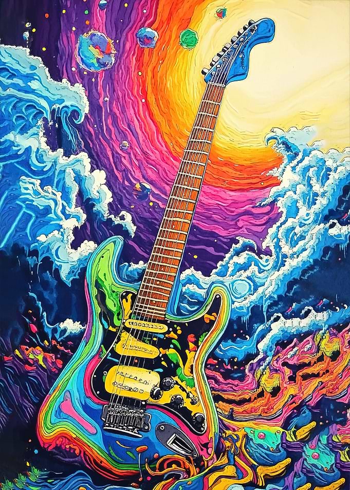 Psychedelic Electric Guitar