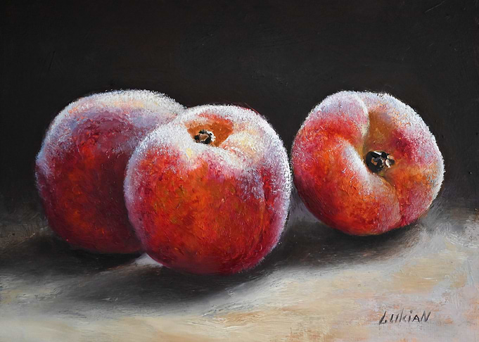 Peach Still Life Painting