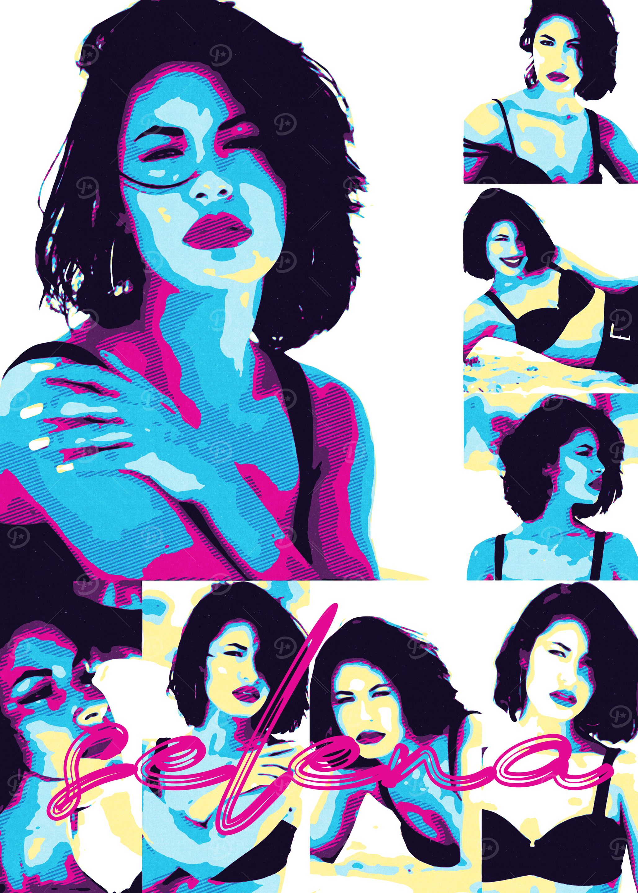 Selena Quintanilla Pop Art Collage