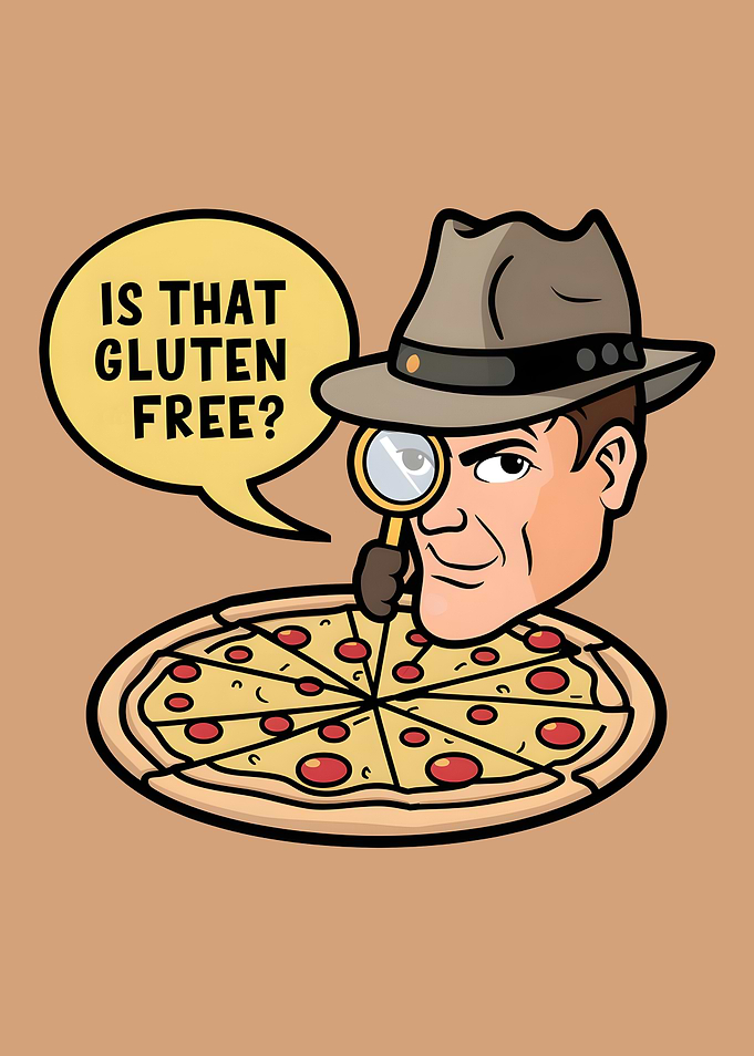 Is That Gluten Free? Gluten Intolerant Funny Detective Gluten Free Pizza