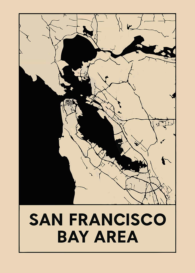 San Francisco Bay Area Map Art