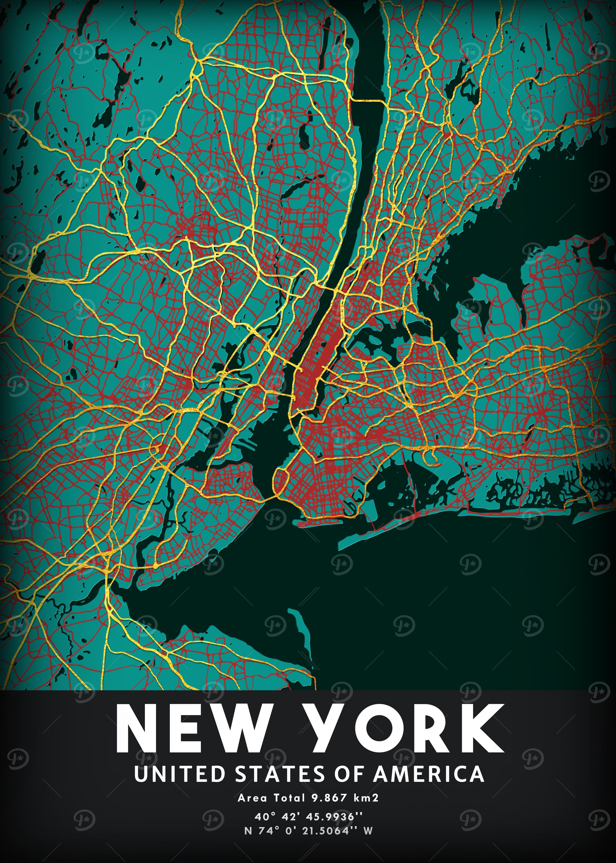 New York City Map Art