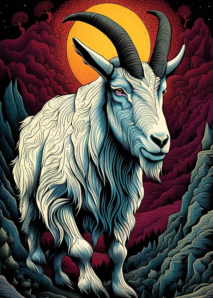 Majestic Goat Mountain Landscape