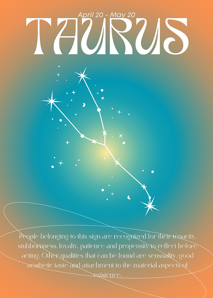 Taurus Zodiac Sign Constellation Art