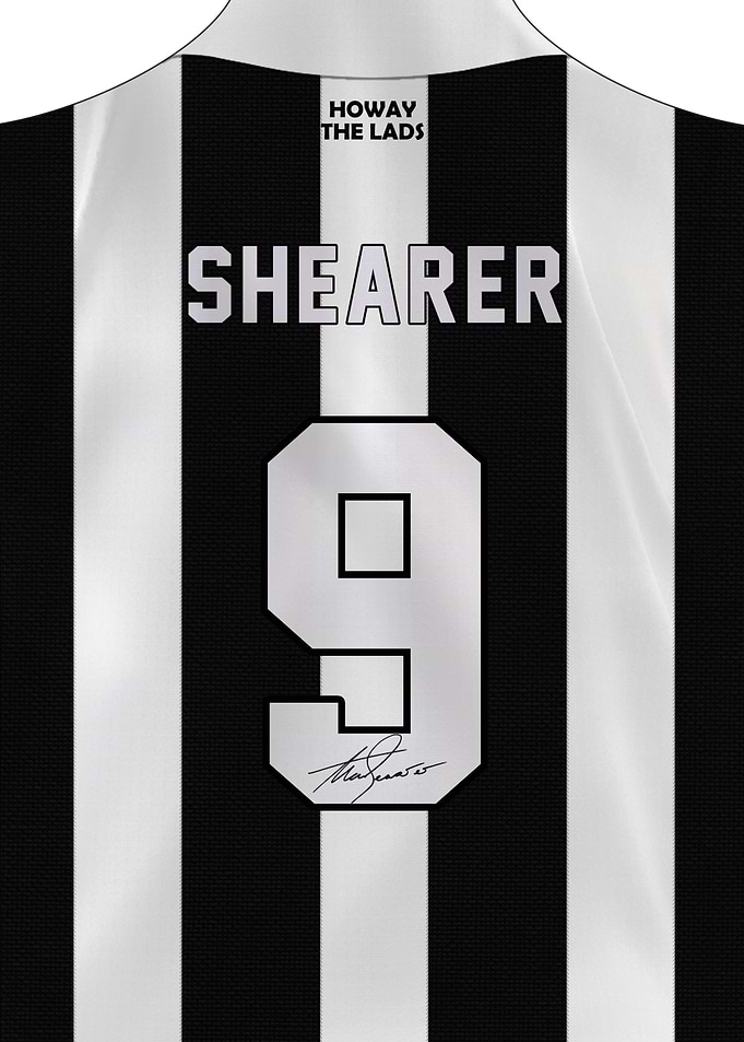Shearer Newcastle Shirt Art