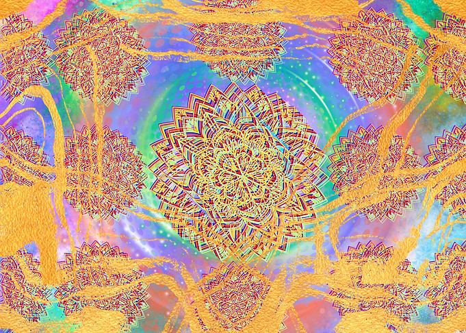 Mandala with Golden Accents