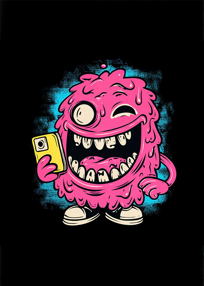 Monster Taking Selfie