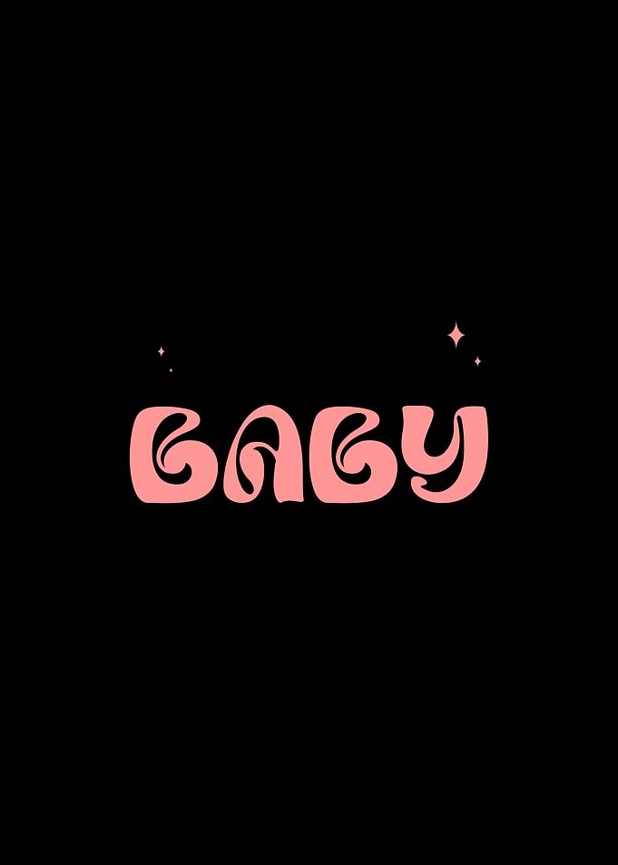 Not Your Baby Typography - Pink Text