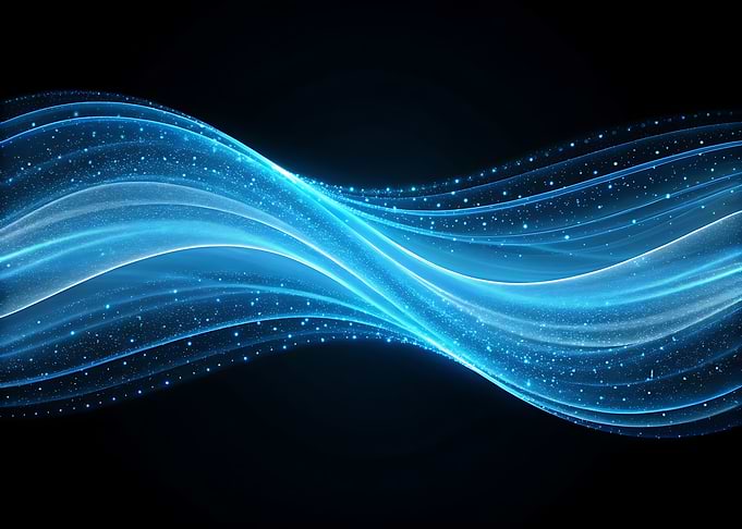 Abstract Blue Light Waves