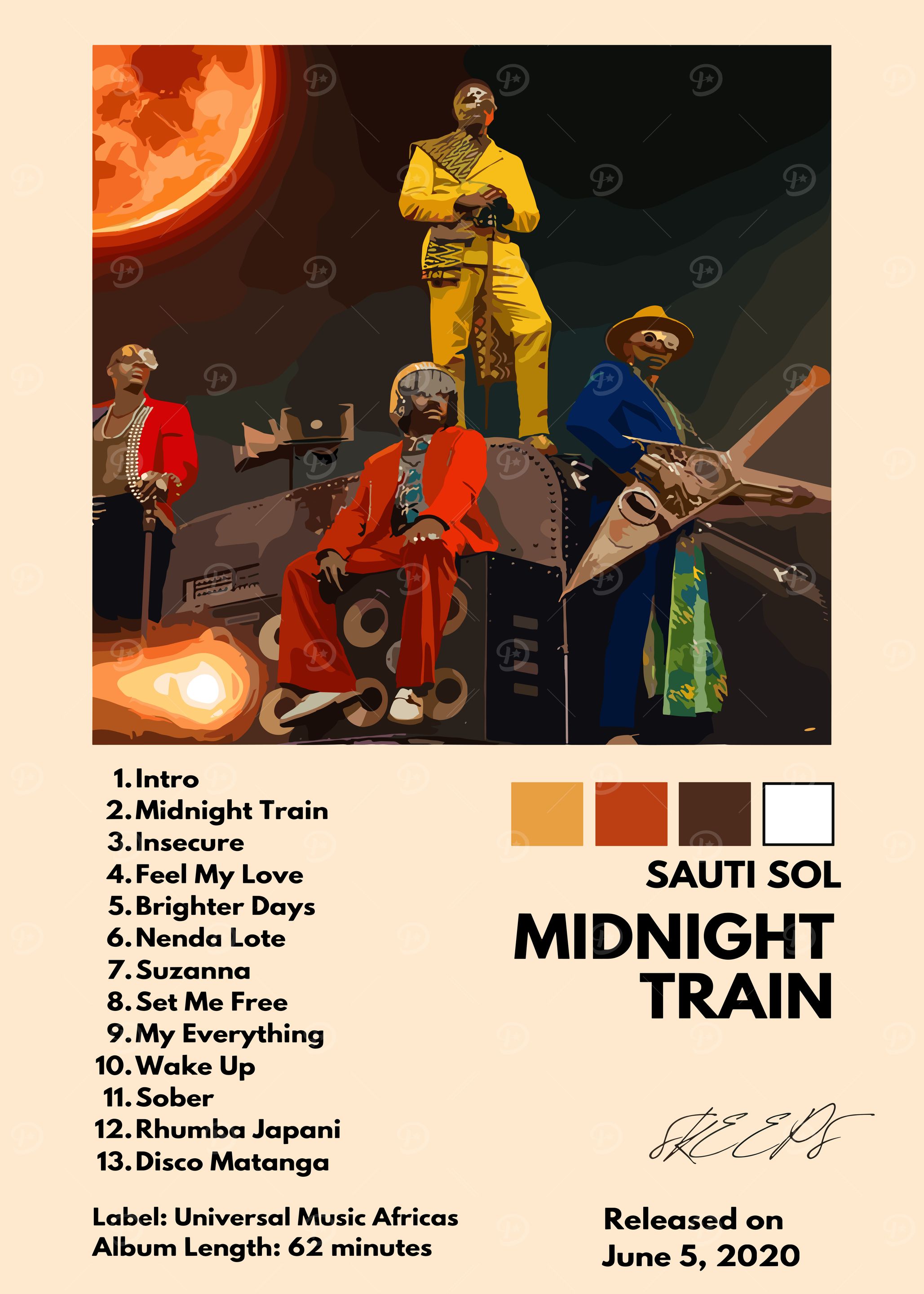 Sauti Sol Midnight Train Album Cover