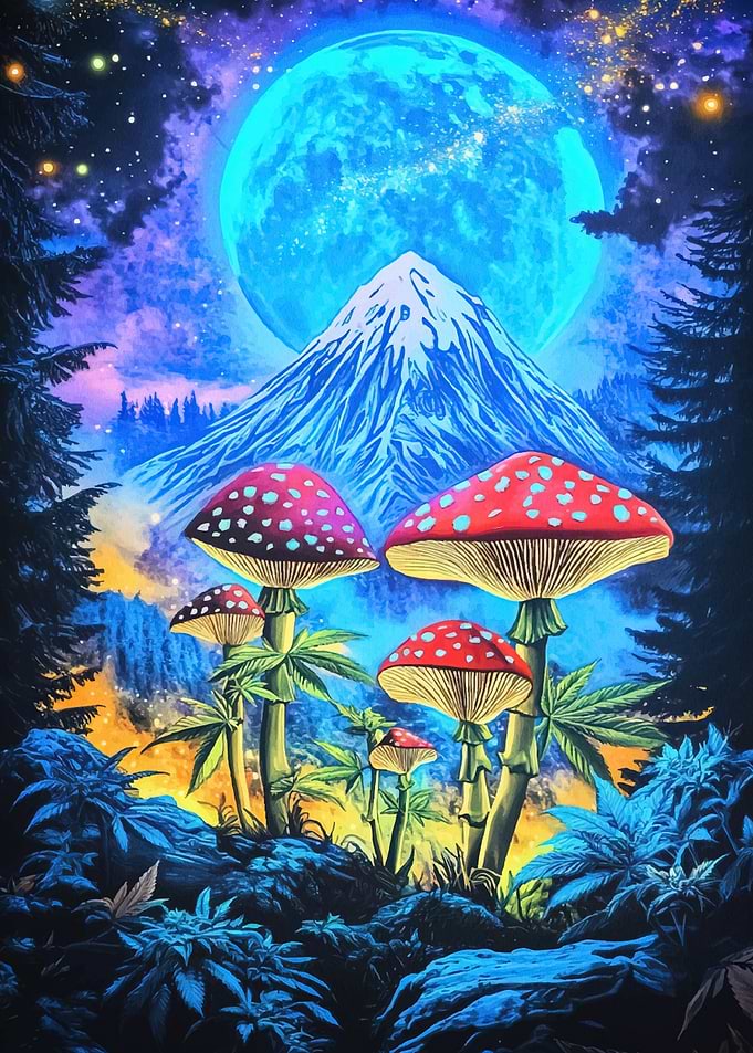Psychedelic Mushroom Landscape