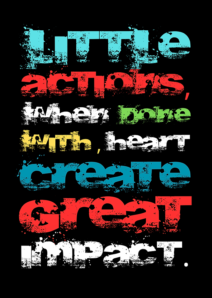 Inspirational Text Art on Black