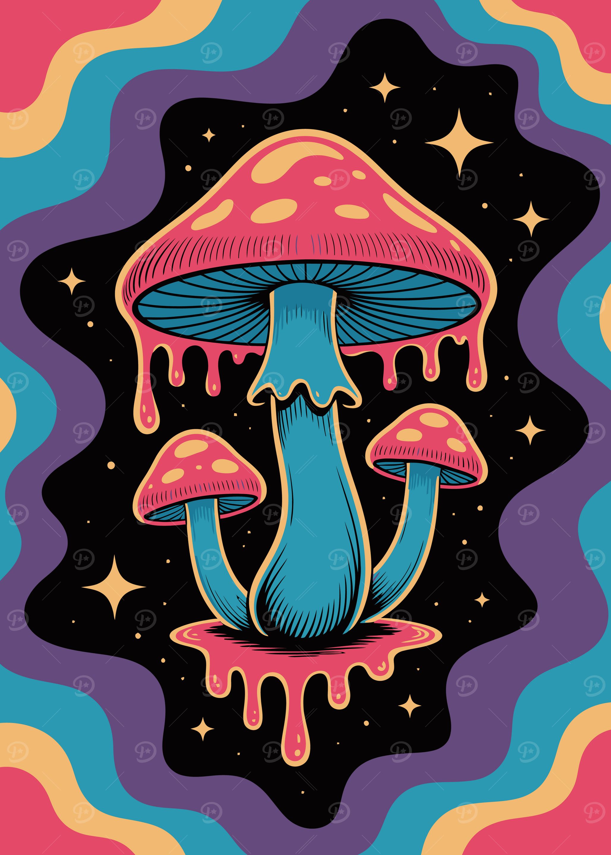 Psychedelic Mushroom Art