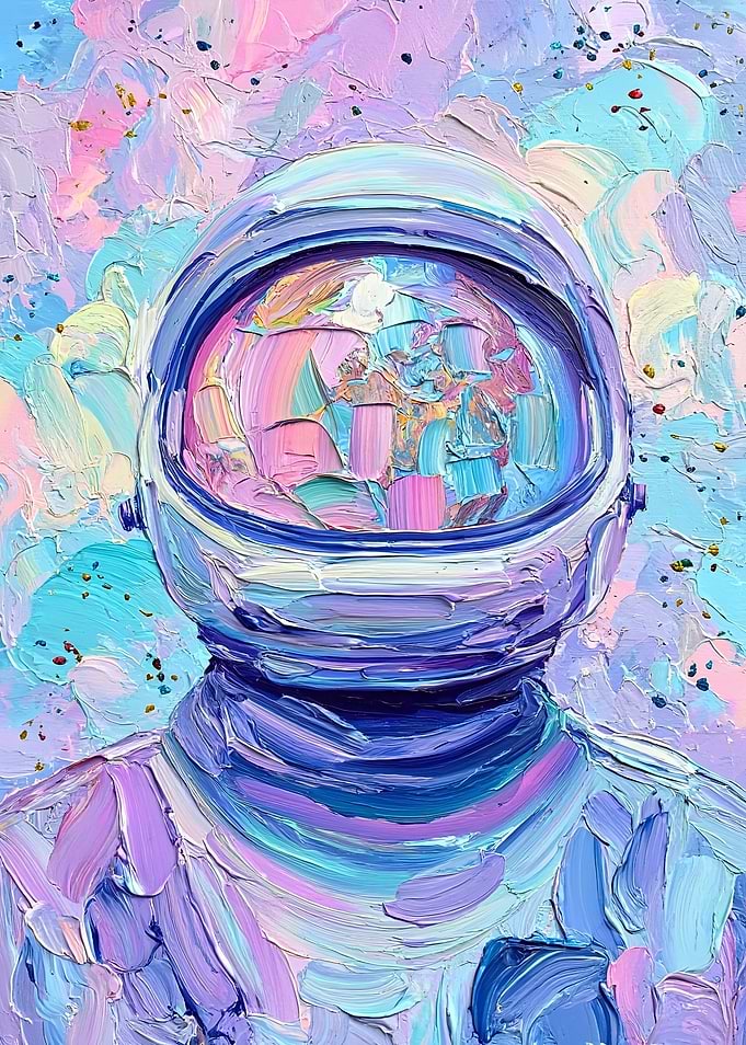 Astronaut in Pastel Dreamscape