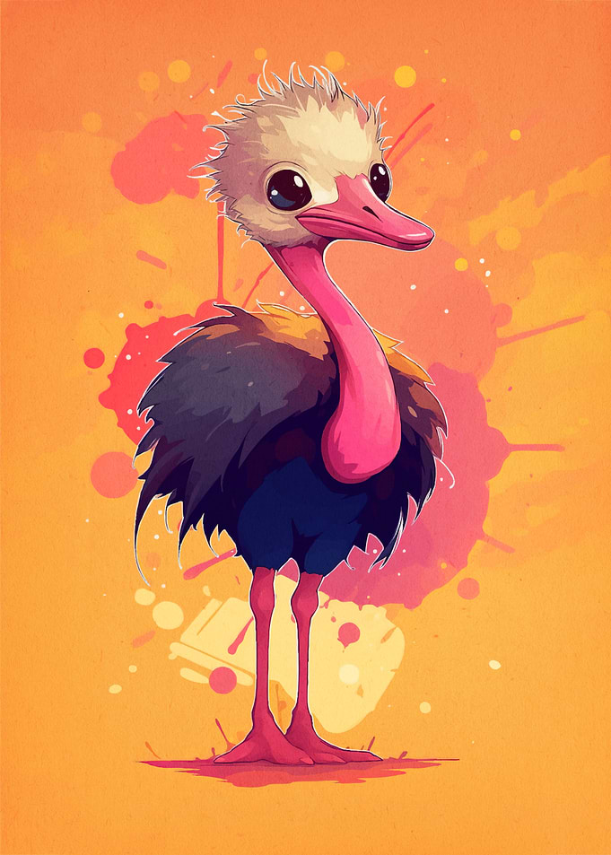 Cartoon Ostrich Animal