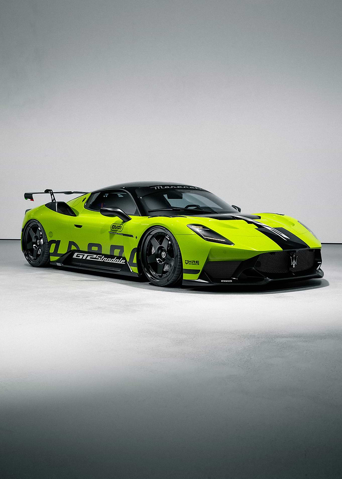Lime Green Maserati Sports Car