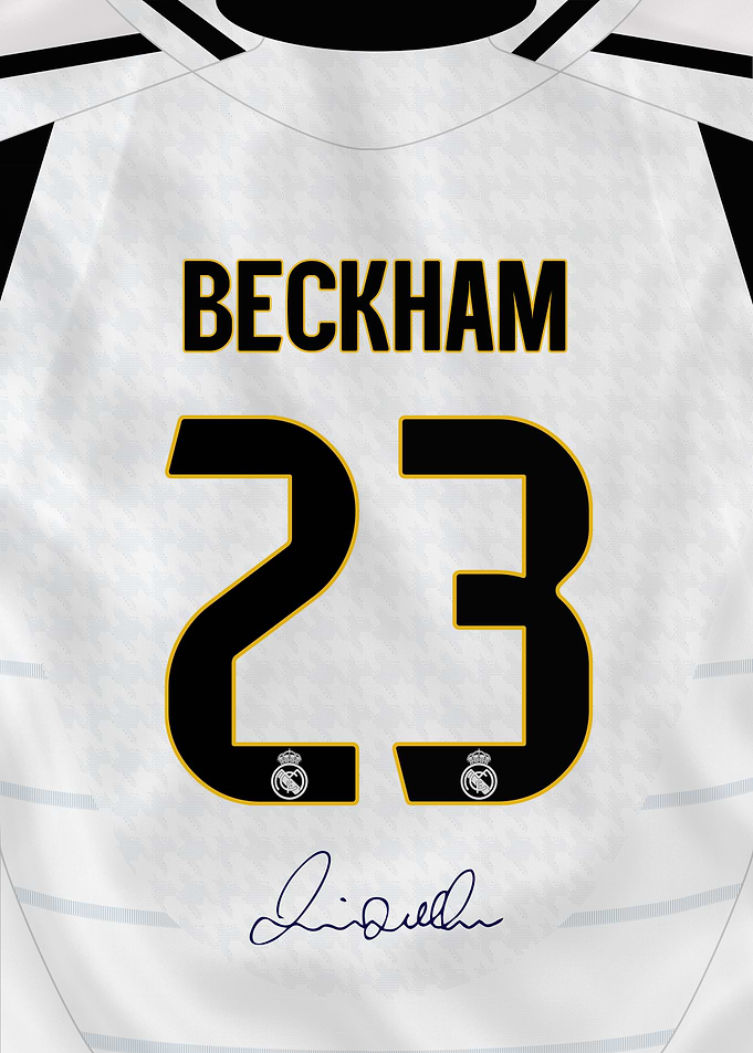 David Beckham Madrid Jersey Number 23