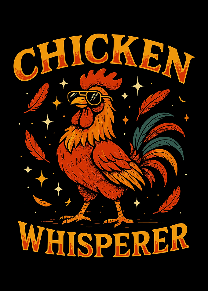 Chicken Whisperer Rooster with Sunglasses