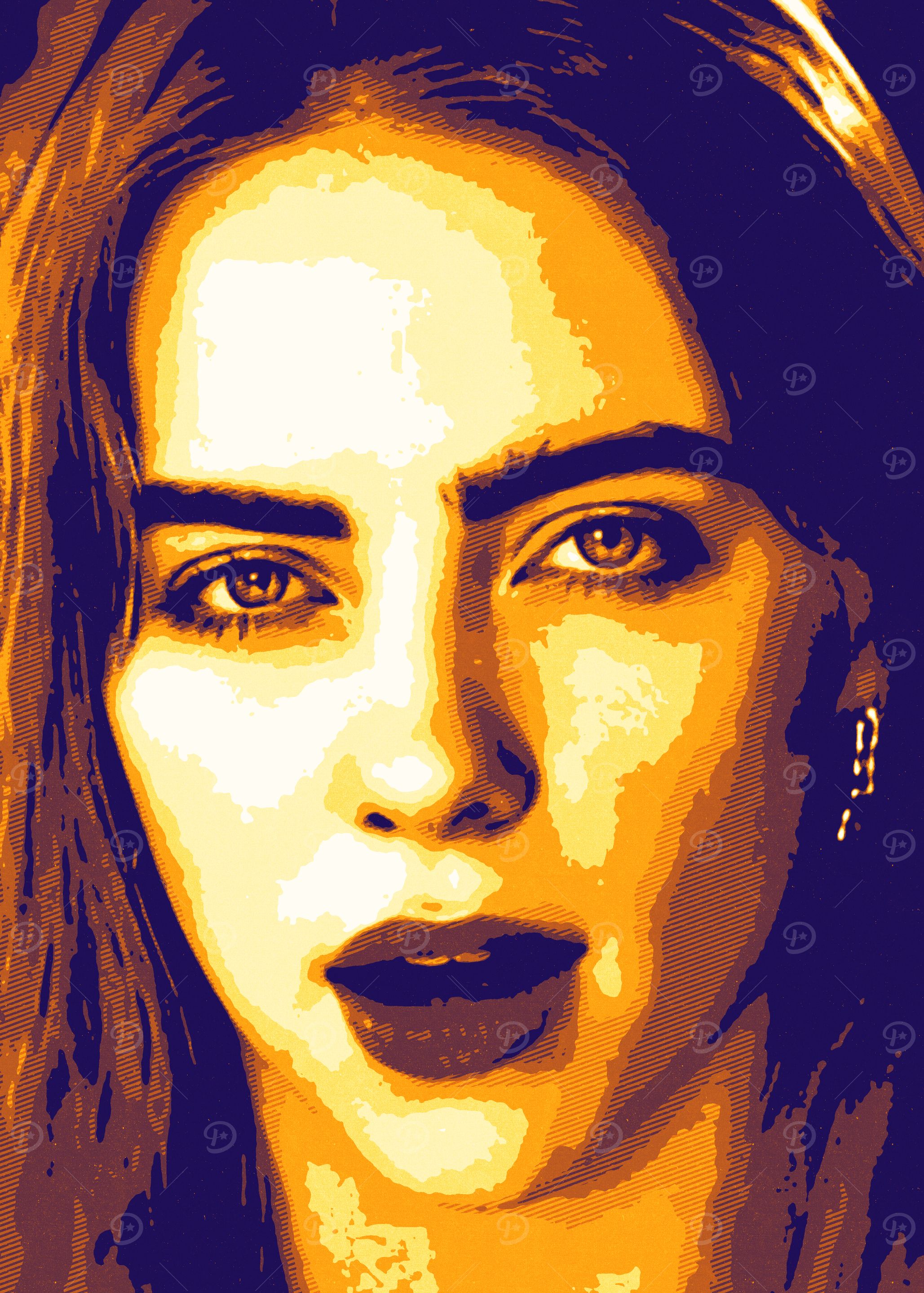 Billie Eilish Pop Art Portrait
