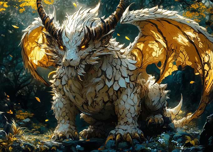 Fantasy Dragon in Forest