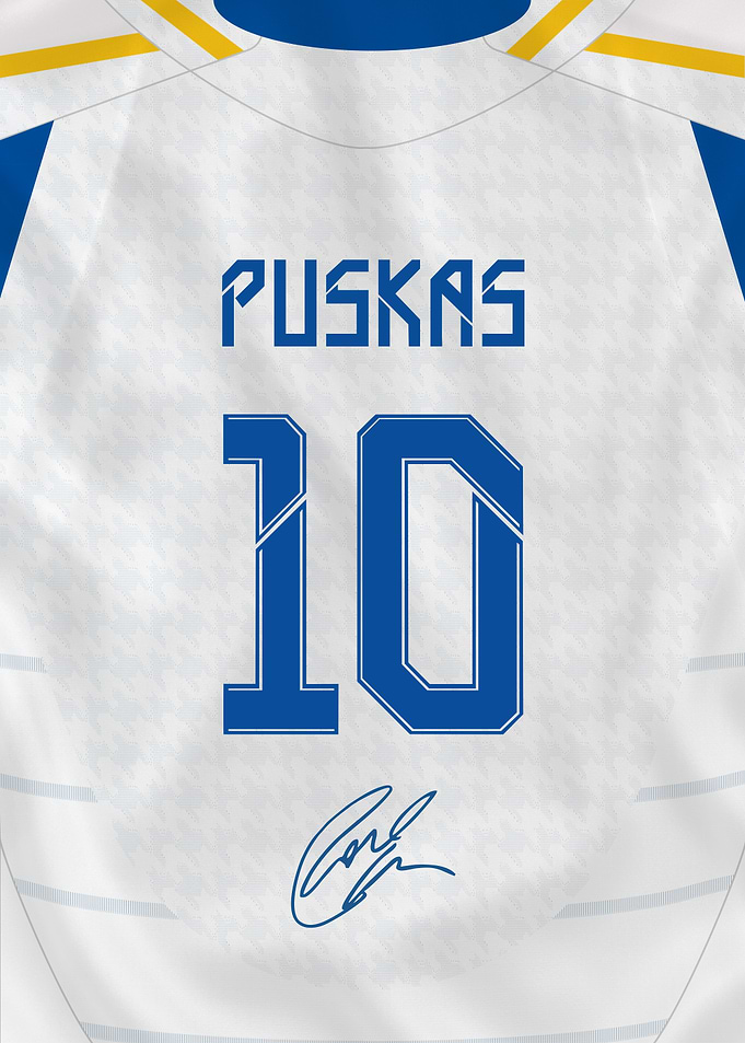 Ferenc Puskás Madrid Number 10 Jersey