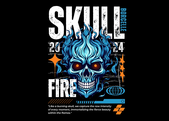 Skull Fire Graphic Design