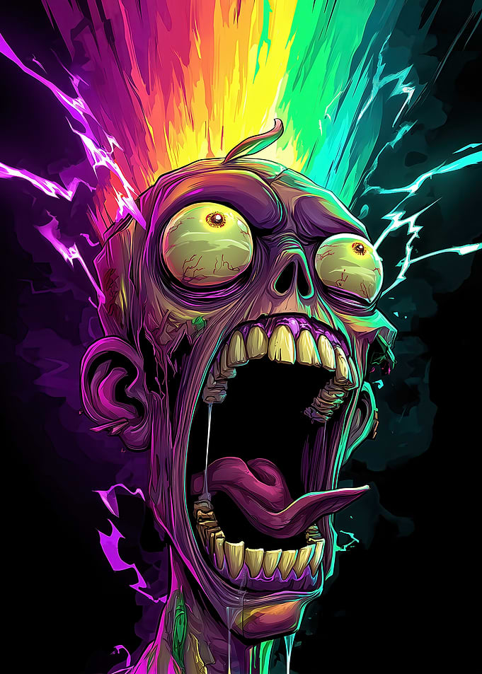 Colorful Zombie Scream