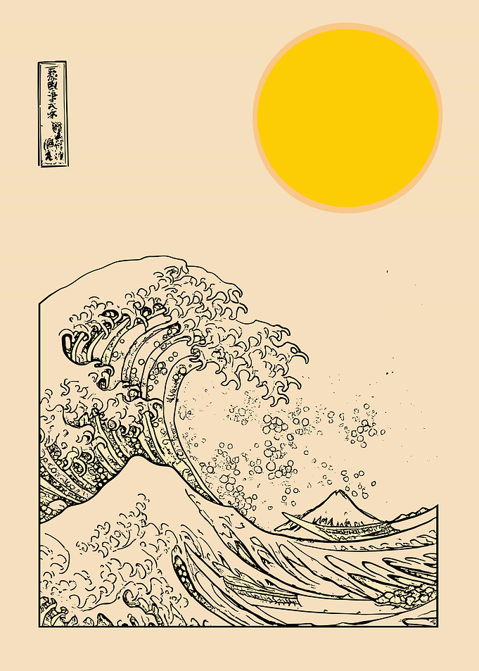 The Great Wave off Kanagawa Inspired Art