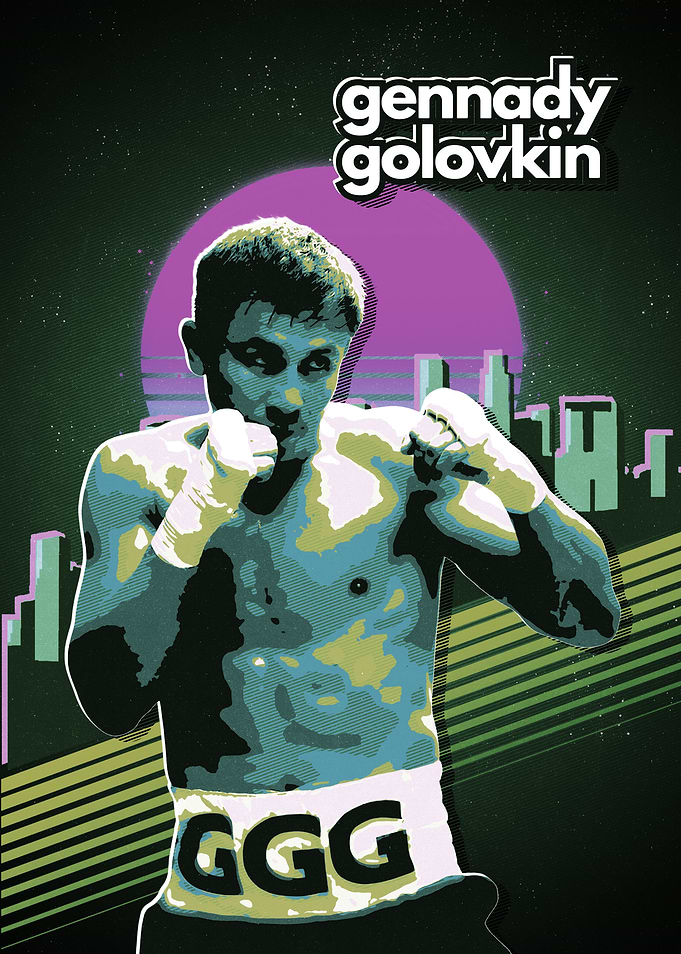 Gennady Golovkin Boxing Retro Art