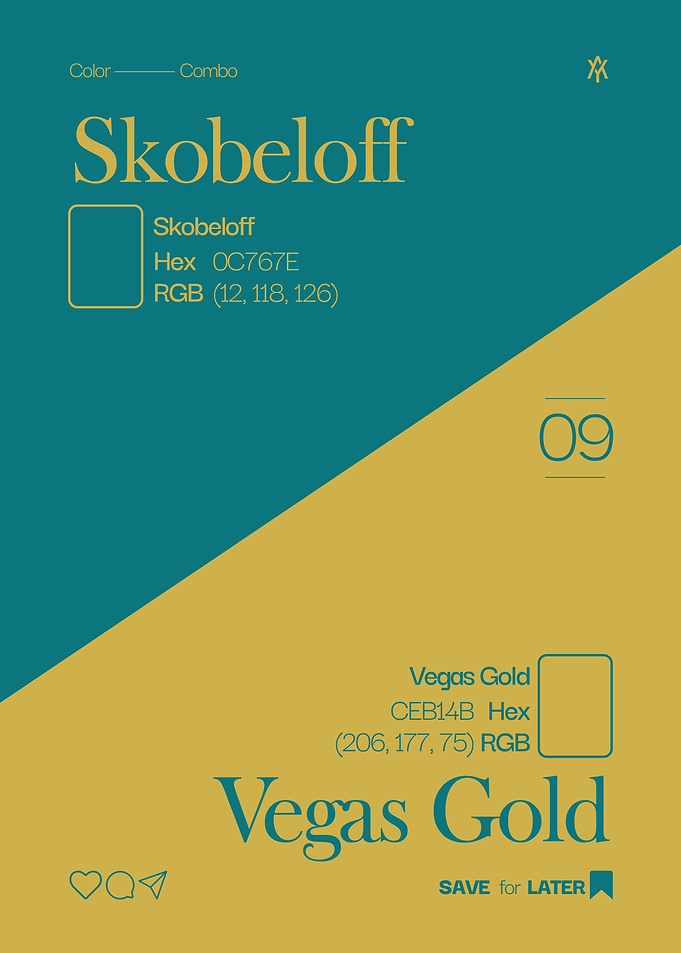 Color Palette Skobeloff and Vegas Gold
