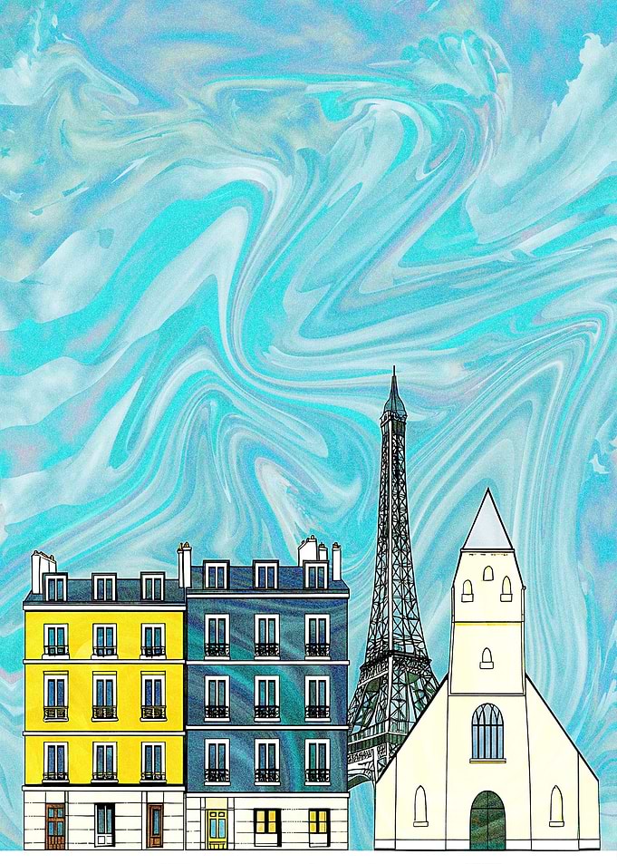 Parisian Skyline with Eiffel Tower