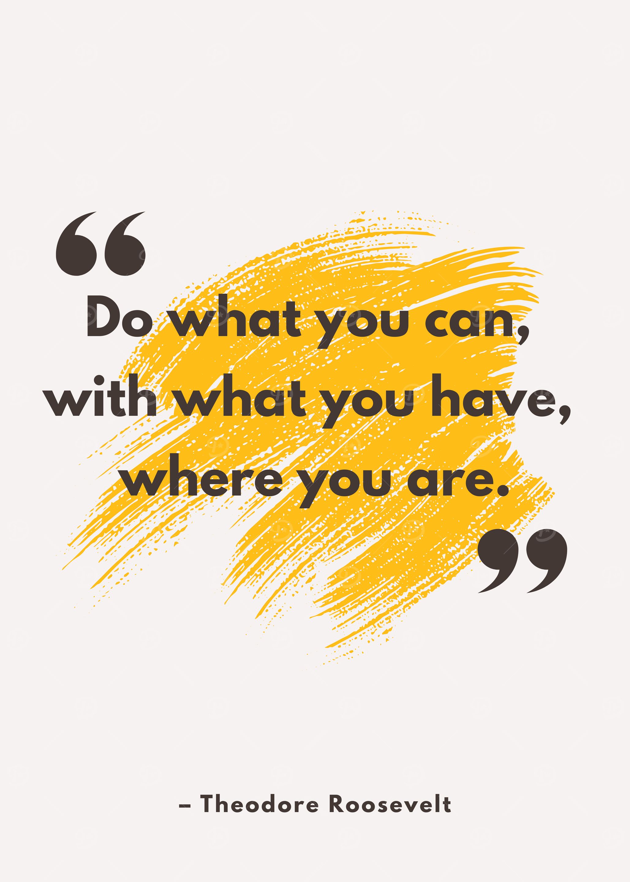Do What You Can – Theodore Roosevelt Motivational Quote Poster