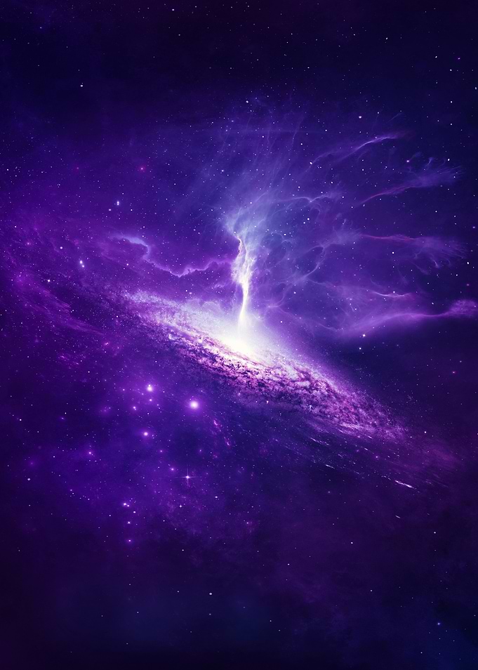 Purple Galaxy Space Art