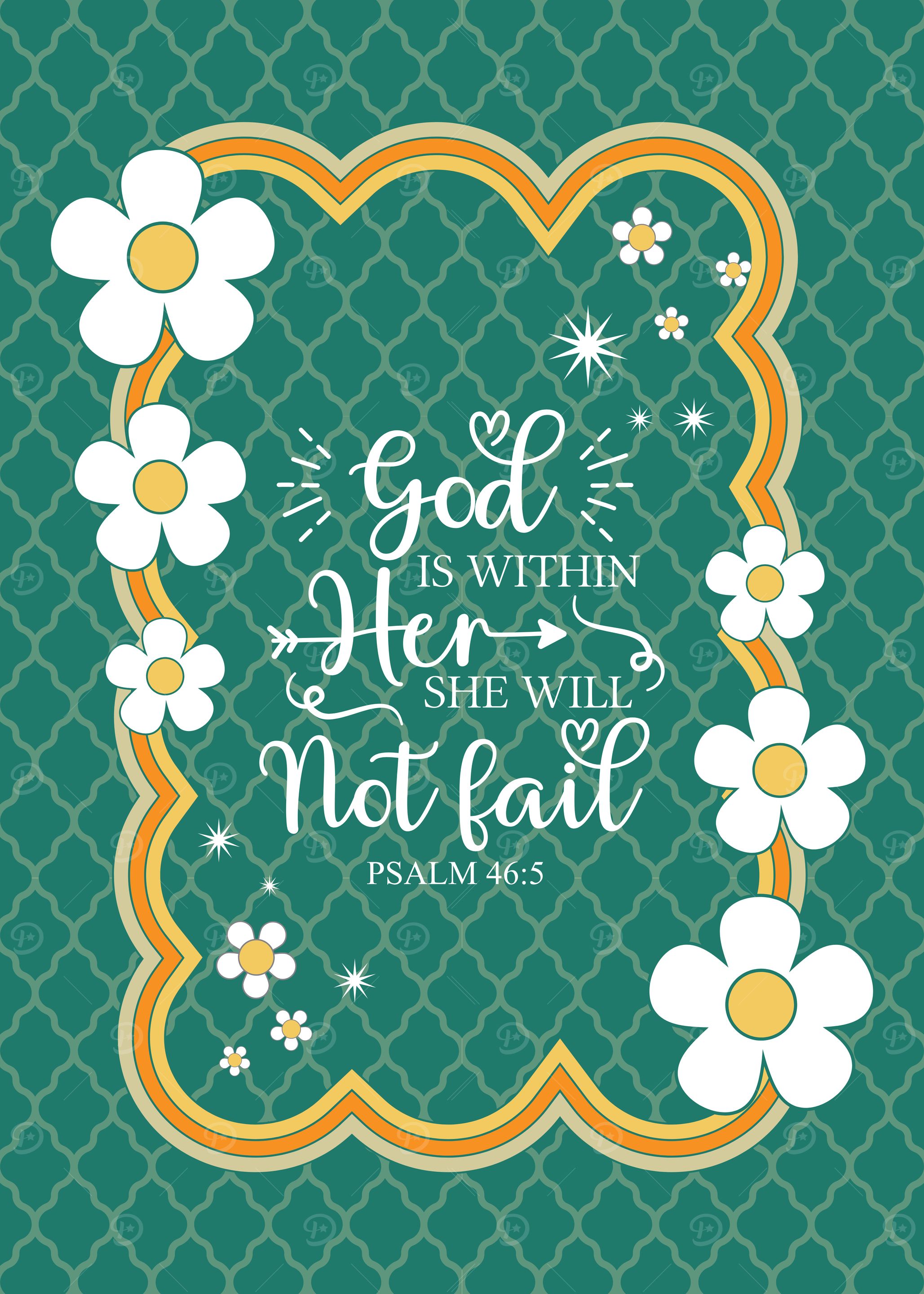 God is Within Her Floral Art