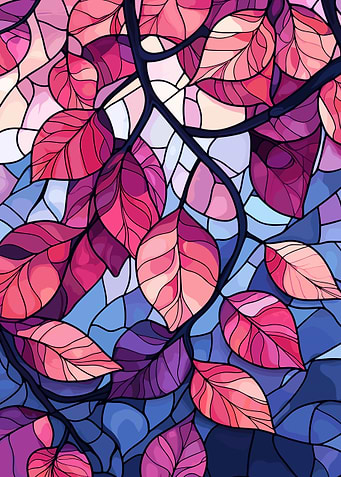 Stained Glass Leaves