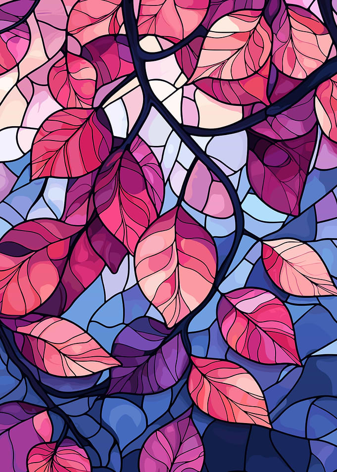 Stained Glass Leaves