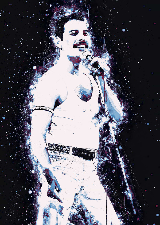 Freddie Mercury Digital Art Portrait