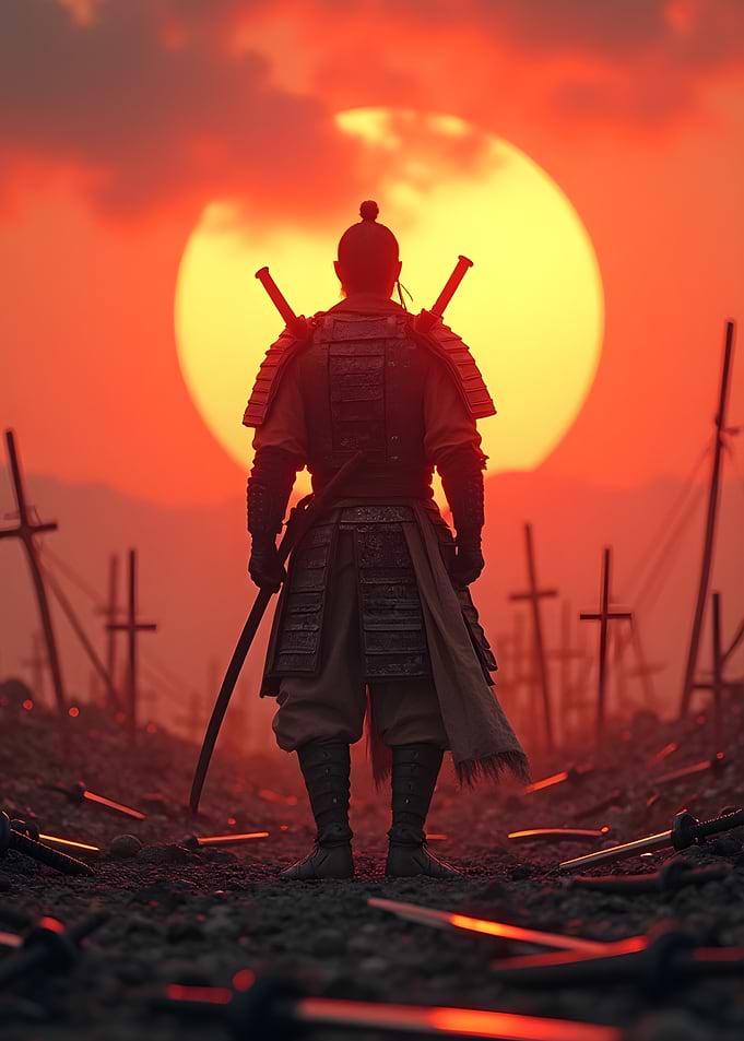 Samurai Sunset Battlefield