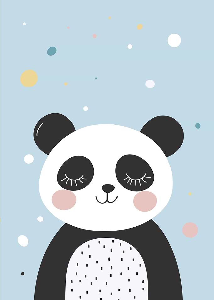 Cute Sleeping Panda Illustration