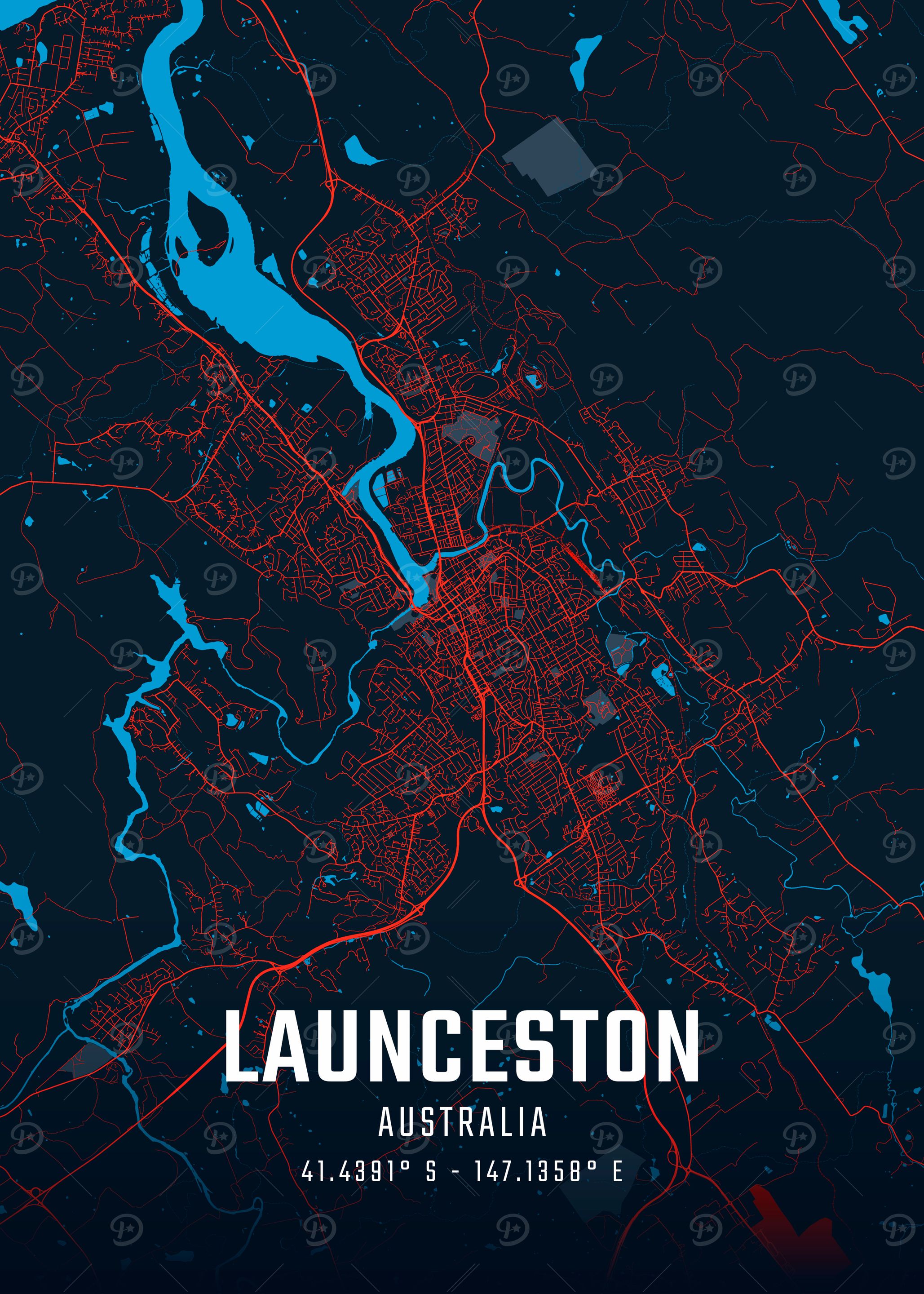 Launceston City Map