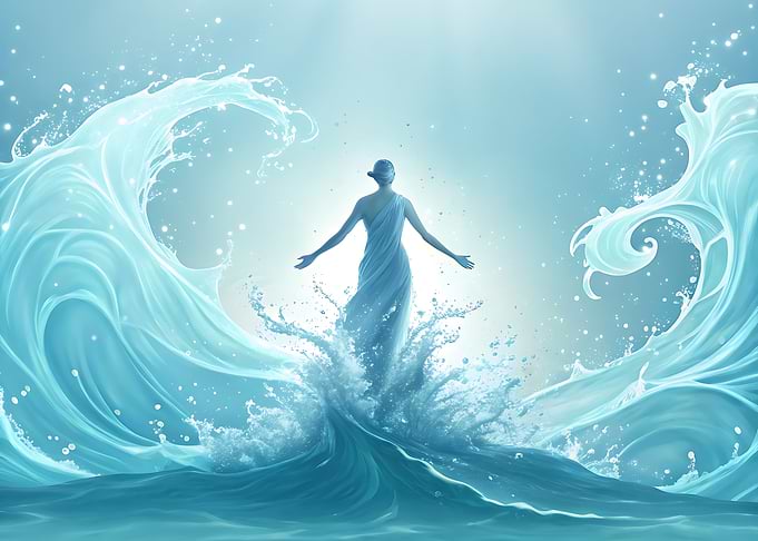 Water Goddess Rising from the Waves